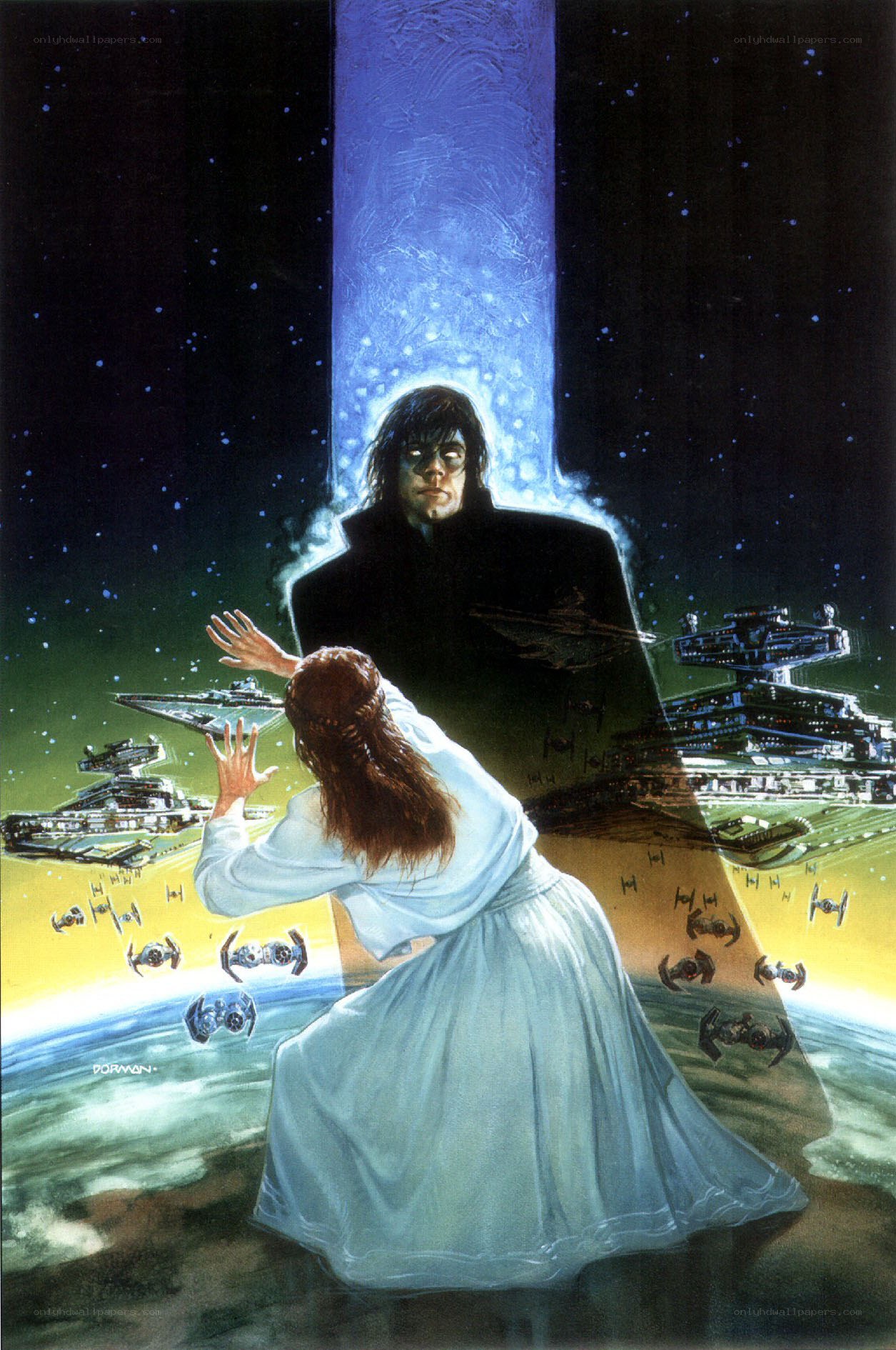 Luke Skywalker confronts Darth Vader