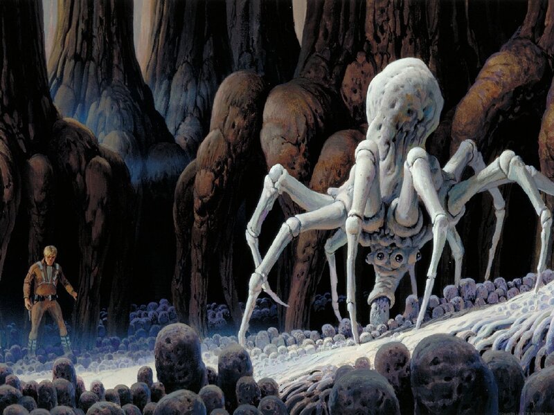 Luke Skywalker faces a giant spider