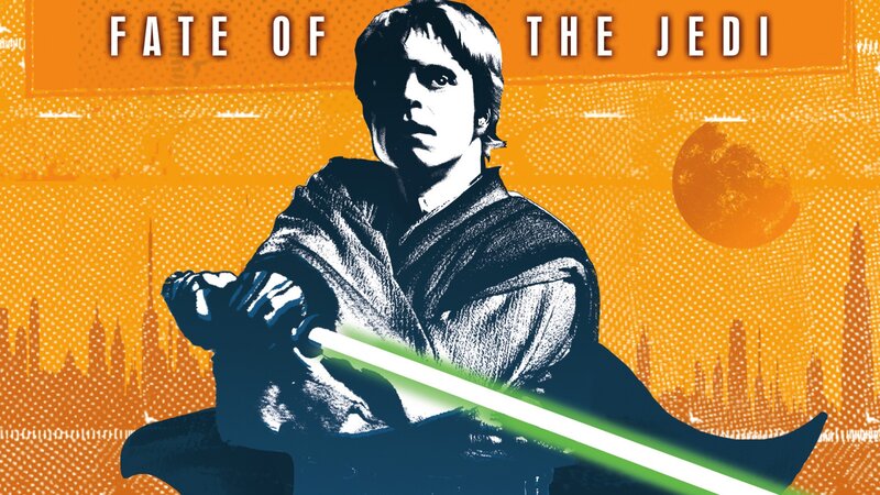 Luke Skywalker Holding Lightsaber — Orange