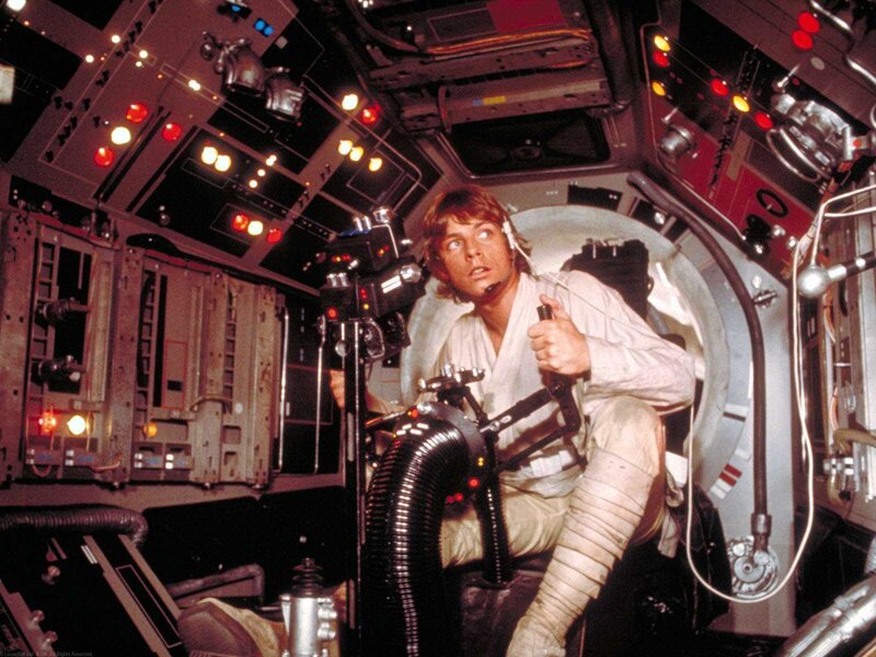 Luke Skywalker in cockpit