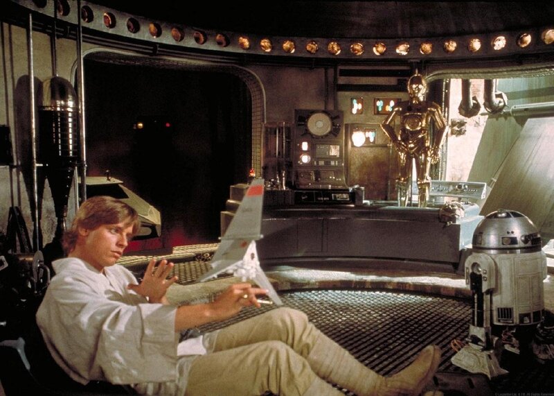 Luke Skywalker in Cockpit — White