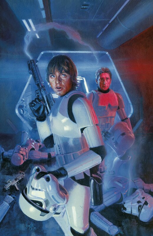 Luke Skywalker in stormtrooper armor
