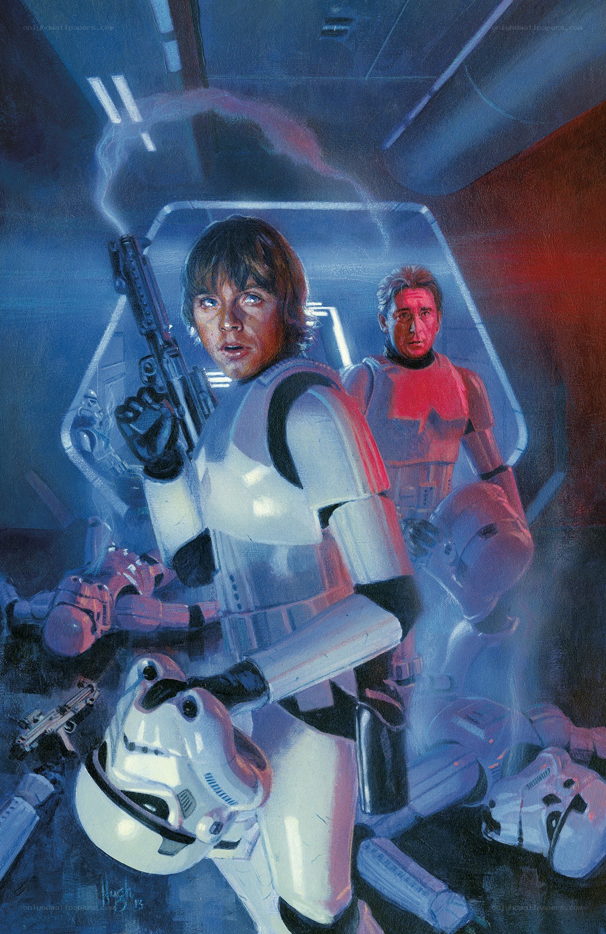 Luke Skywalker in stormtrooper armor