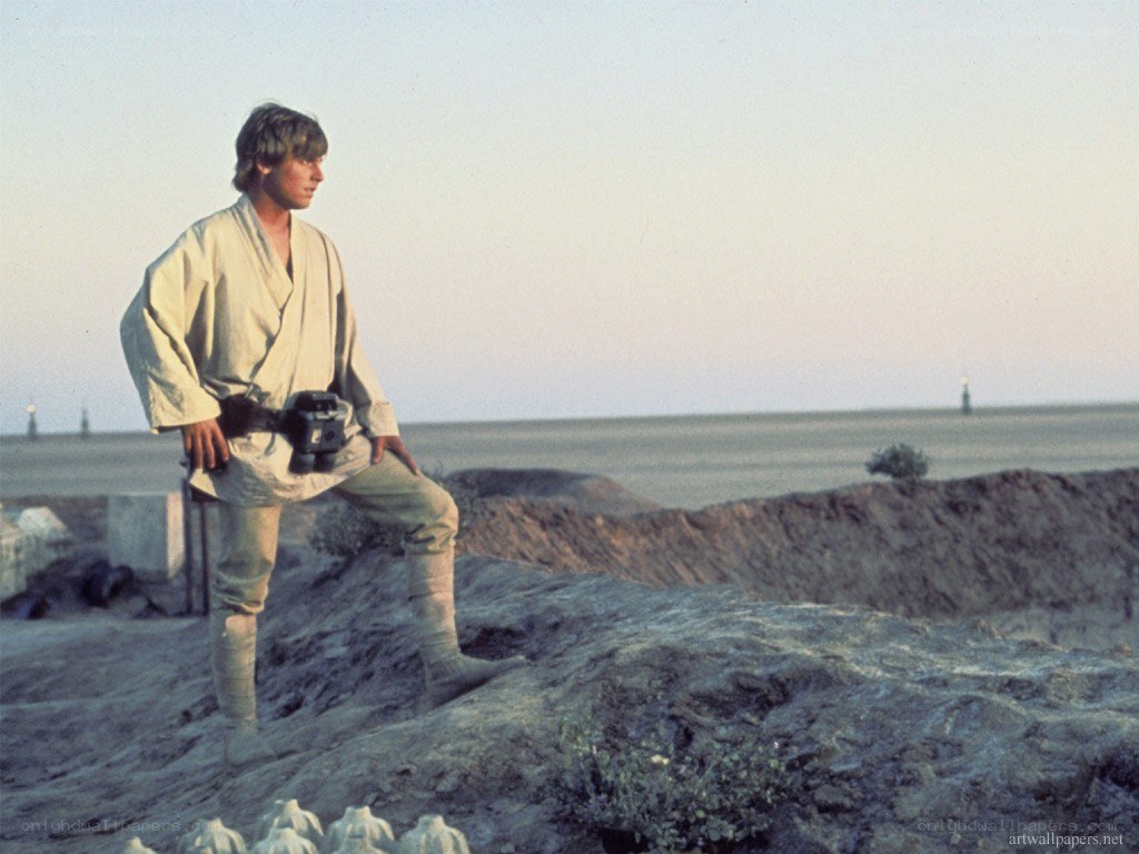 Luke Skywalker on a desert planet