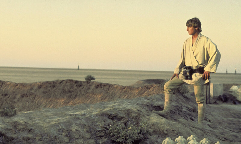 Luke Skywalker on a desert planet