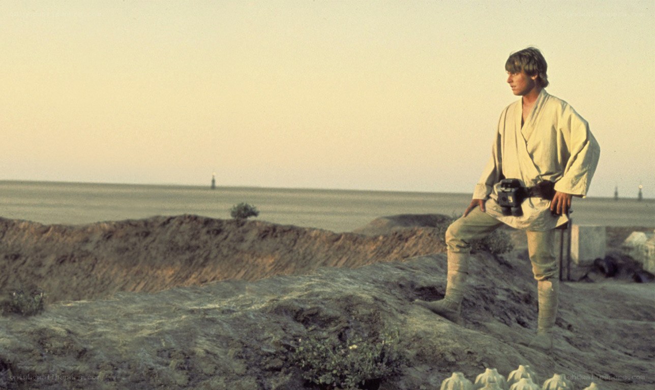 Luke Skywalker on a desert planet