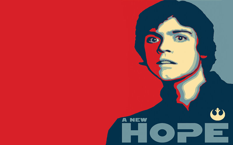Luke Skywalker Portrait — Red