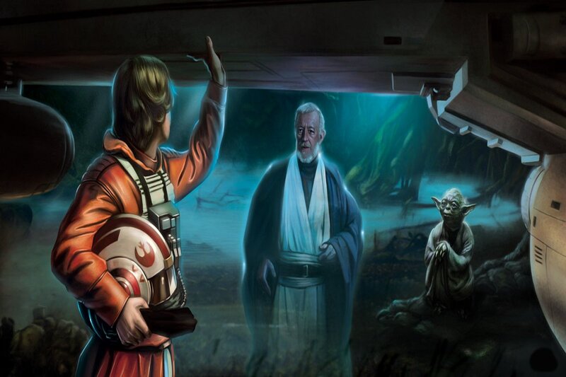 Luke Skywalker with Jedi Ghosts