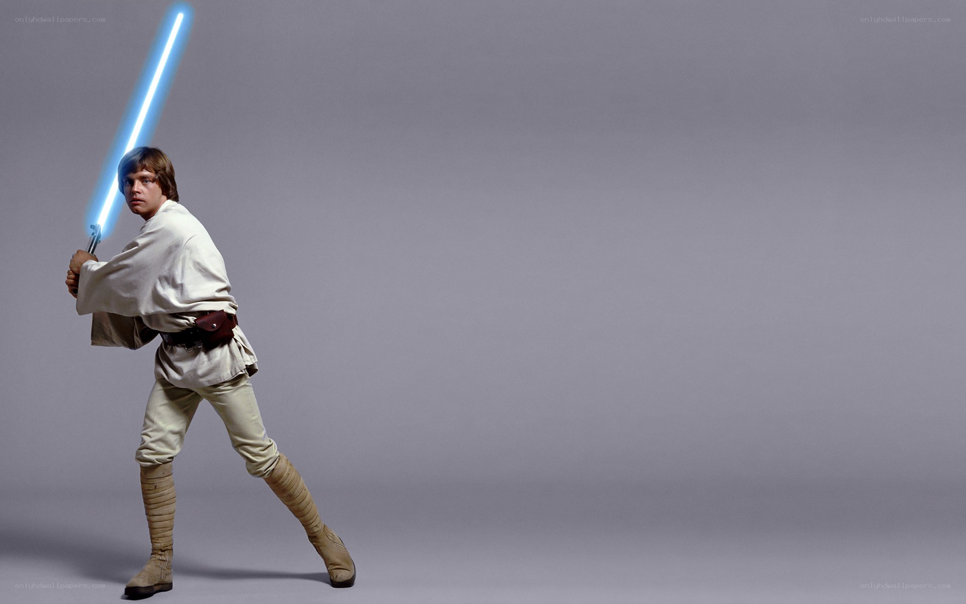 Luke Skywalker with lightsaber