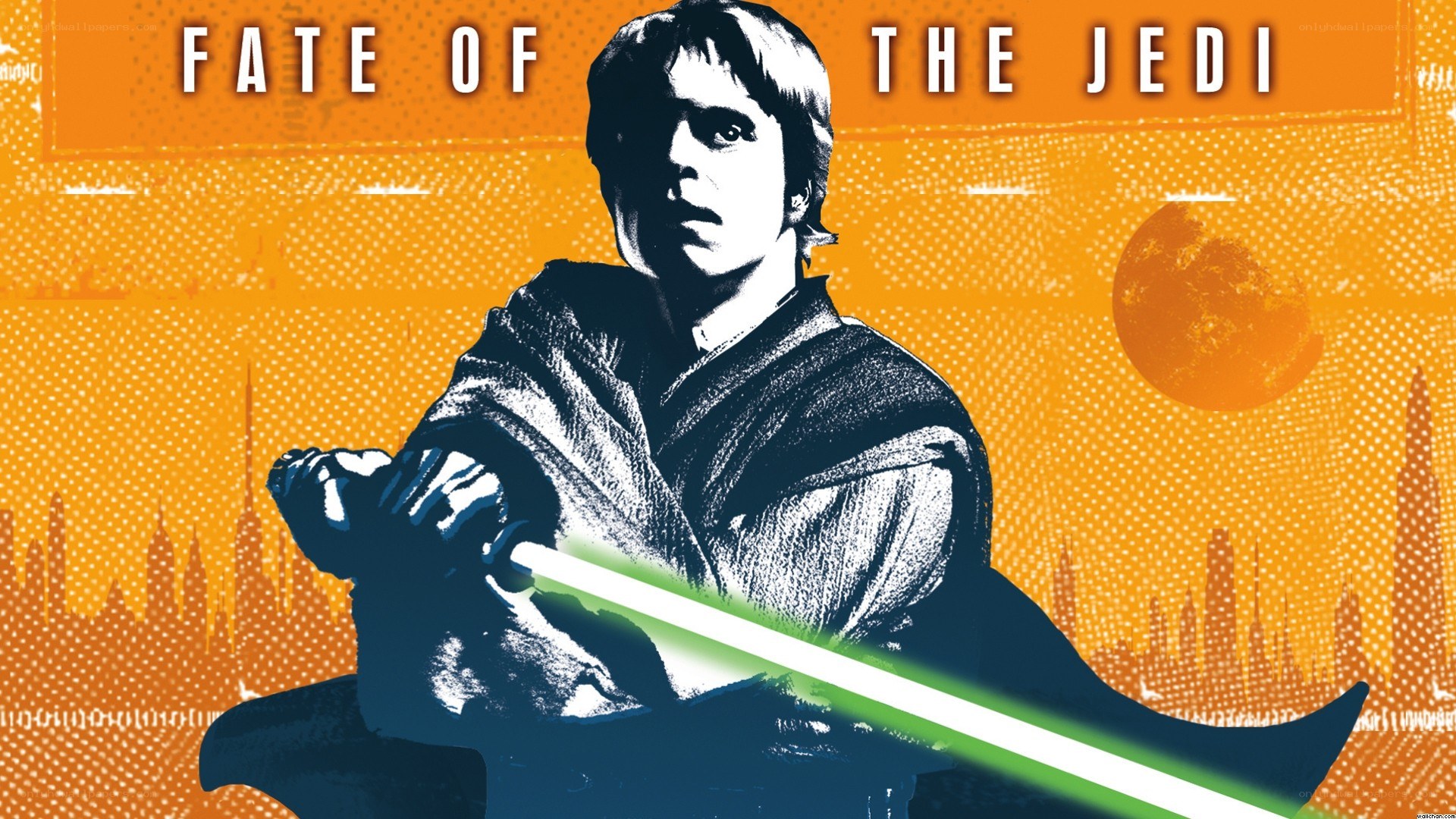 Luke Skywalker with lightsaber
