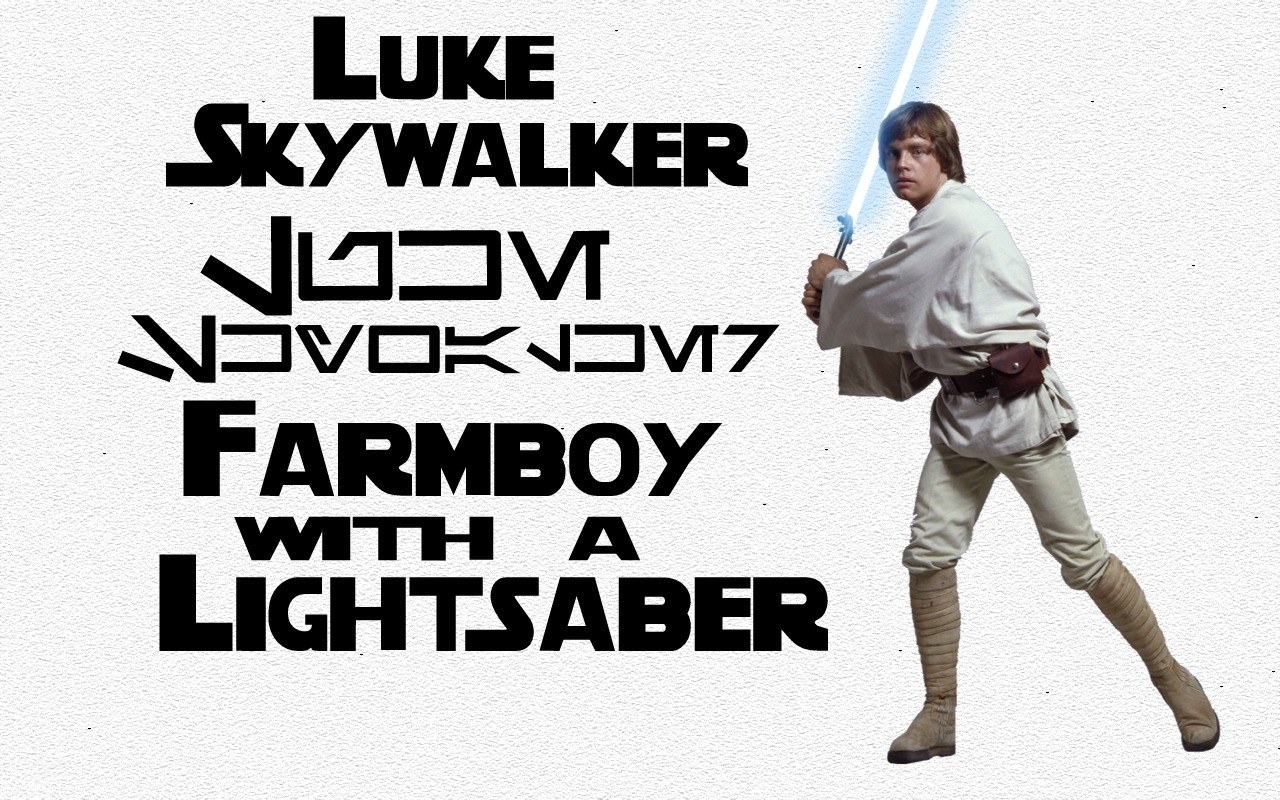 Luke Skywalker with lightsaber