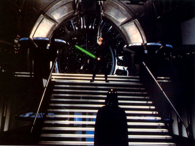 Luke Skywalker with Lightsaber — Black, Dramatic, Night
