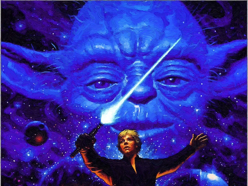 Luke Skywalker with Lightsaber — Blue