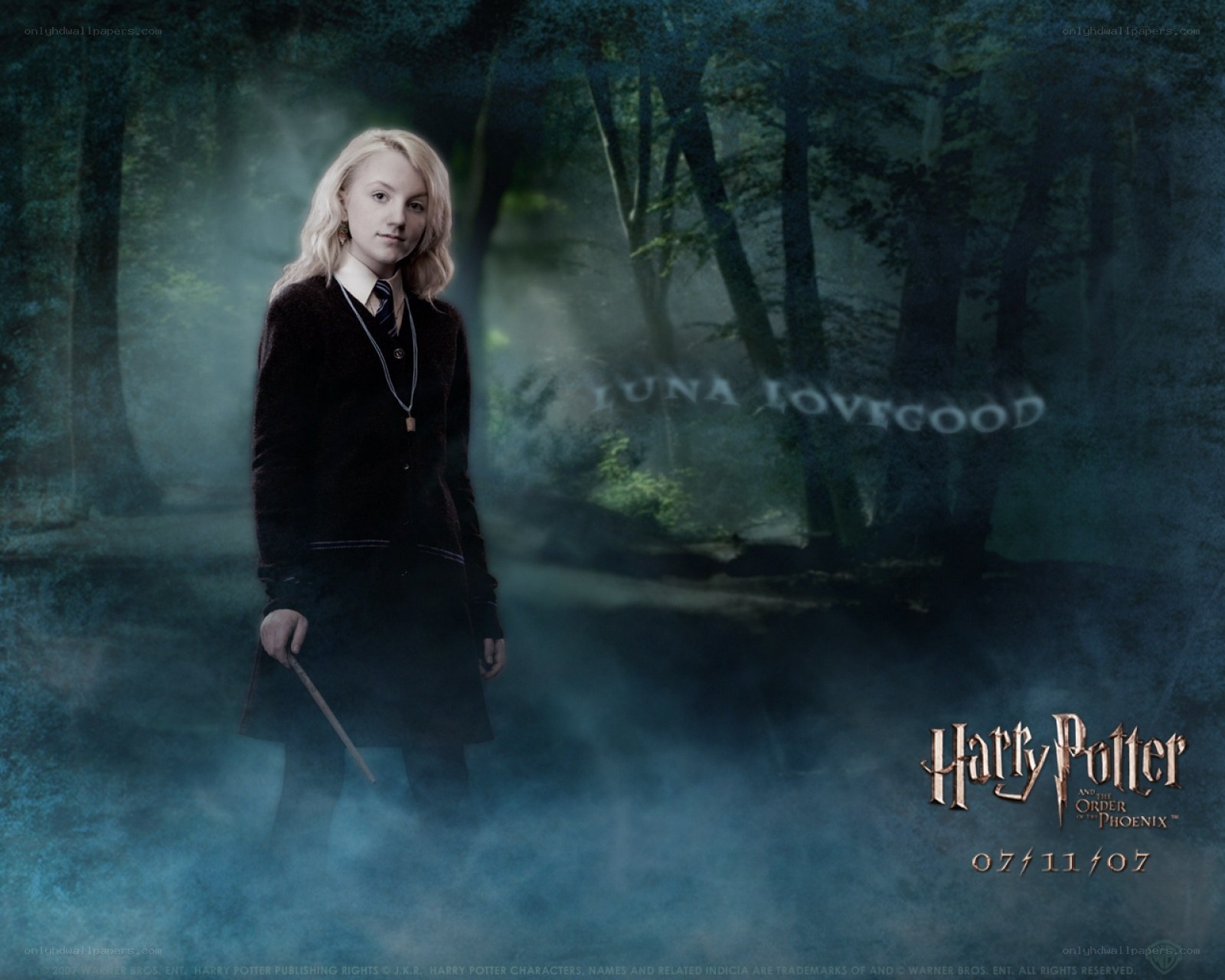 Luna Lovegood in the forest