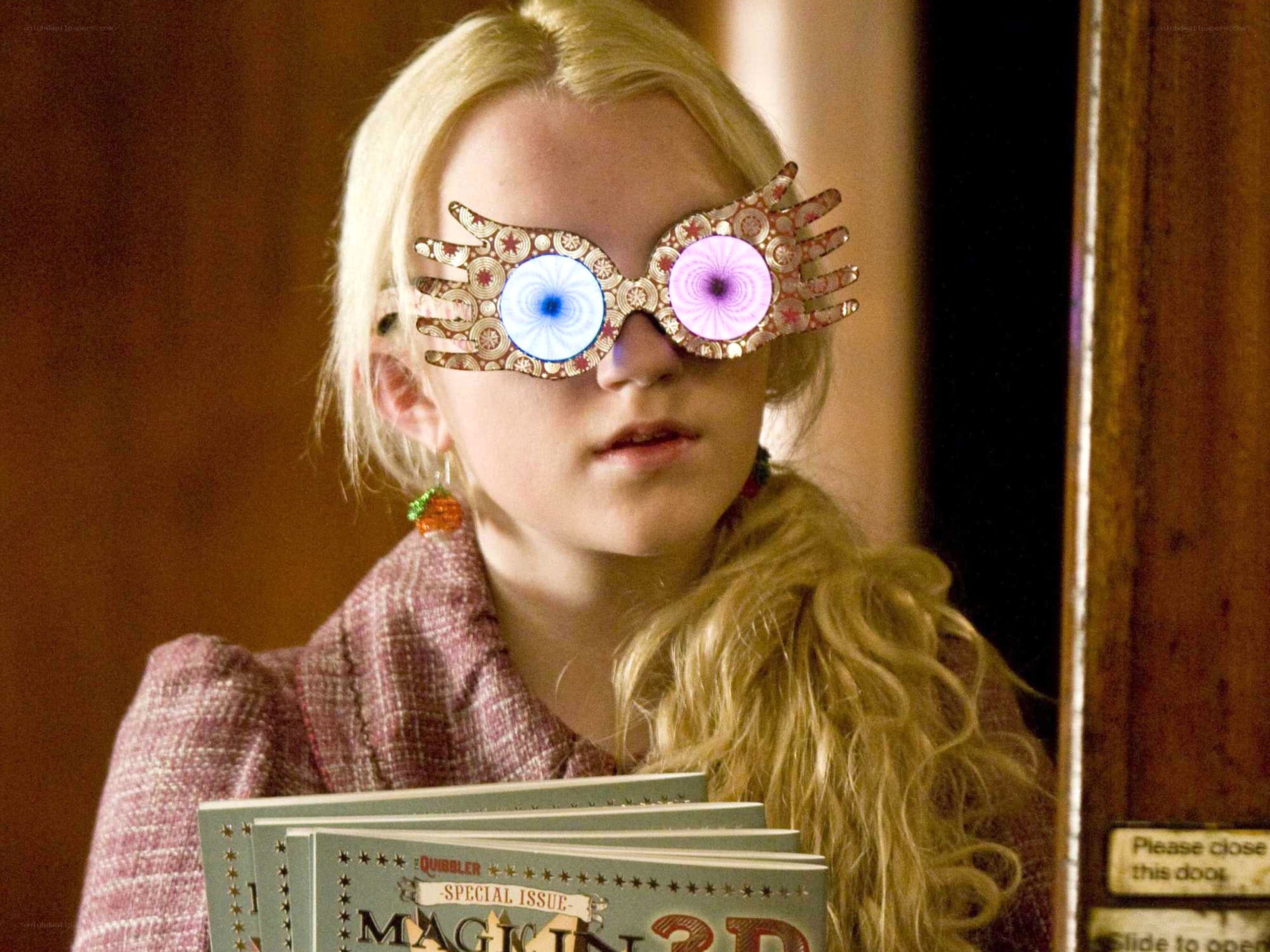 Luna Lovegood with novelty glasses