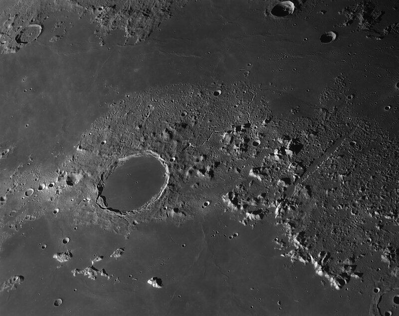 Lunar Crater Surface — Gray