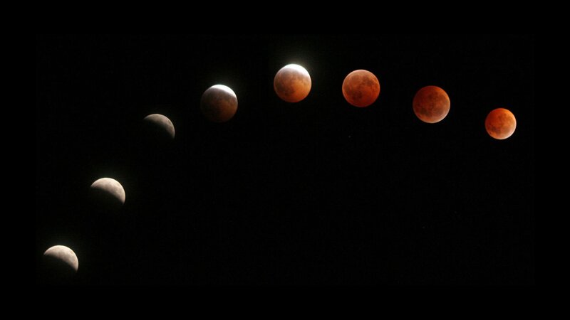 Lunar Eclipse Sequence — Black, Dramatic