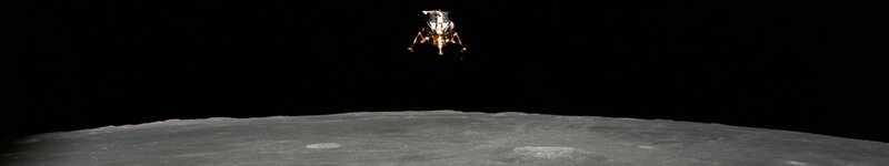 Lunar Module Above Moon — Gray