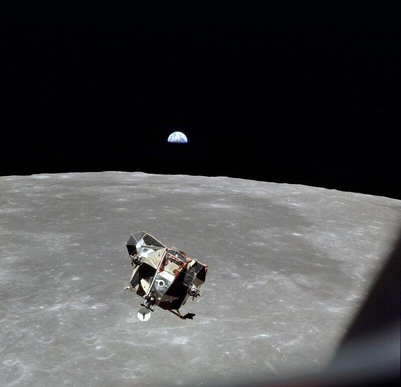 Lunar Module Above Moon
