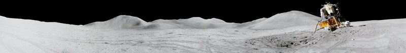 Lunar Module on Moon — Gray, Desolate, Photograph, Moon Surface