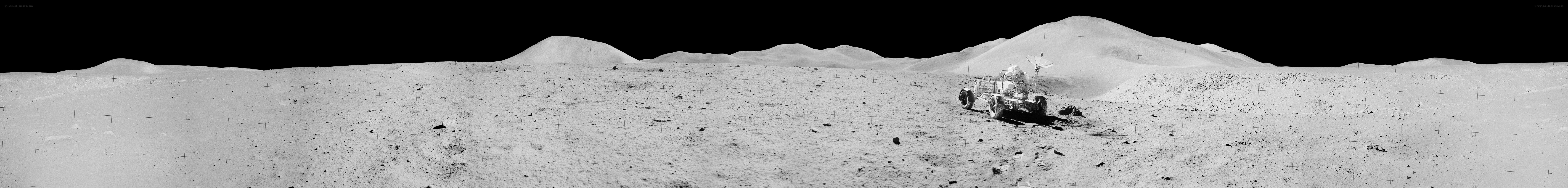 Lunar rover on the Moon