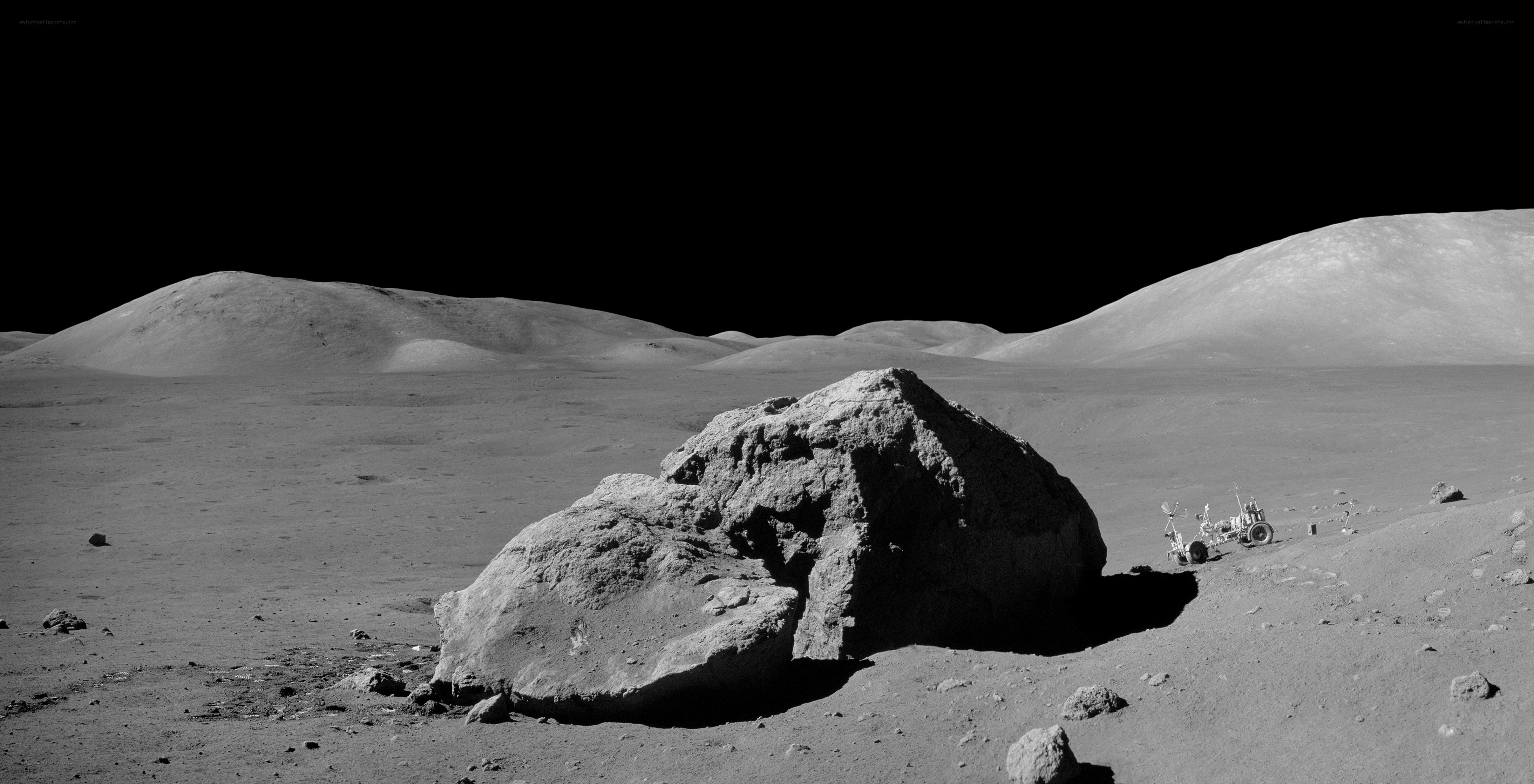 Lunar rover on the Moon