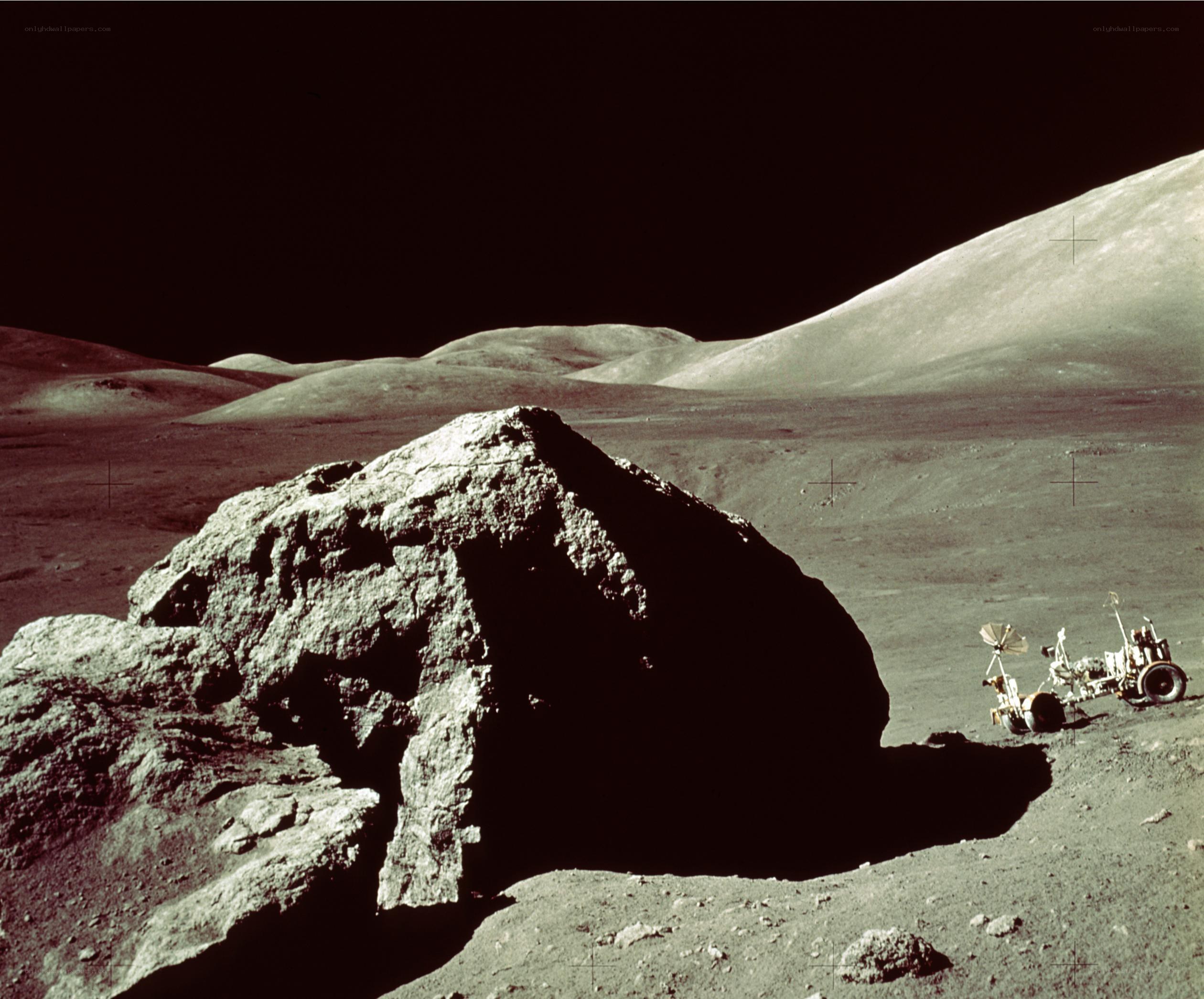 Lunar rover on the Moon