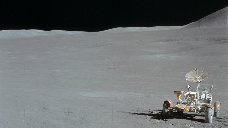 Lunar rover on the Moon
