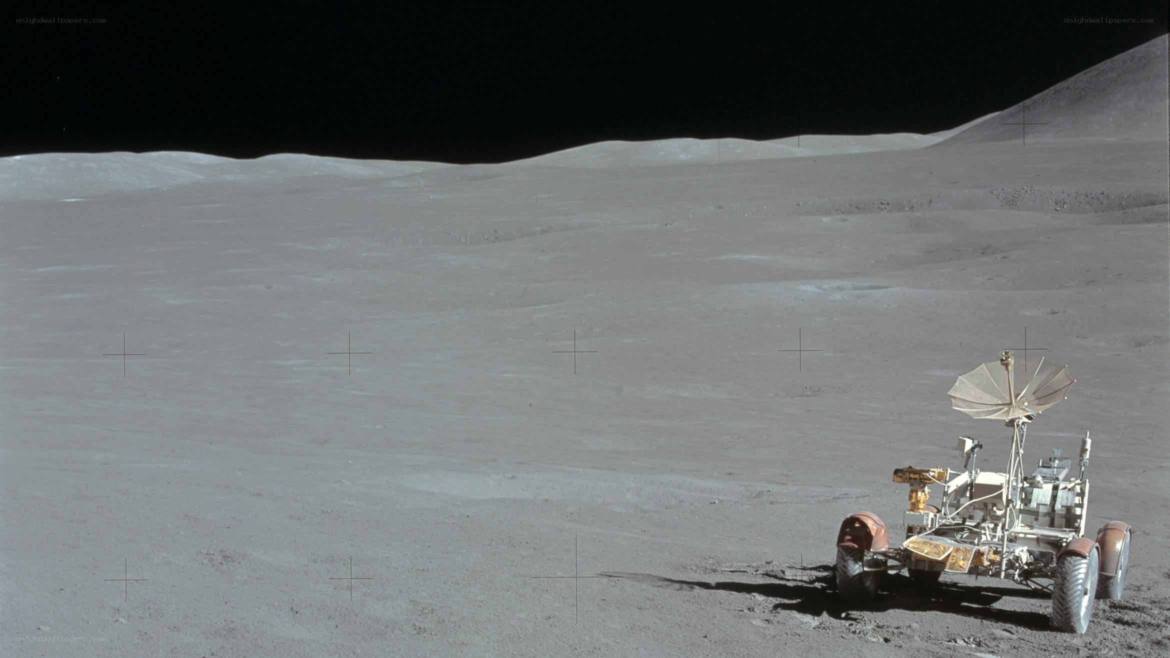 Lunar rover on the Moon