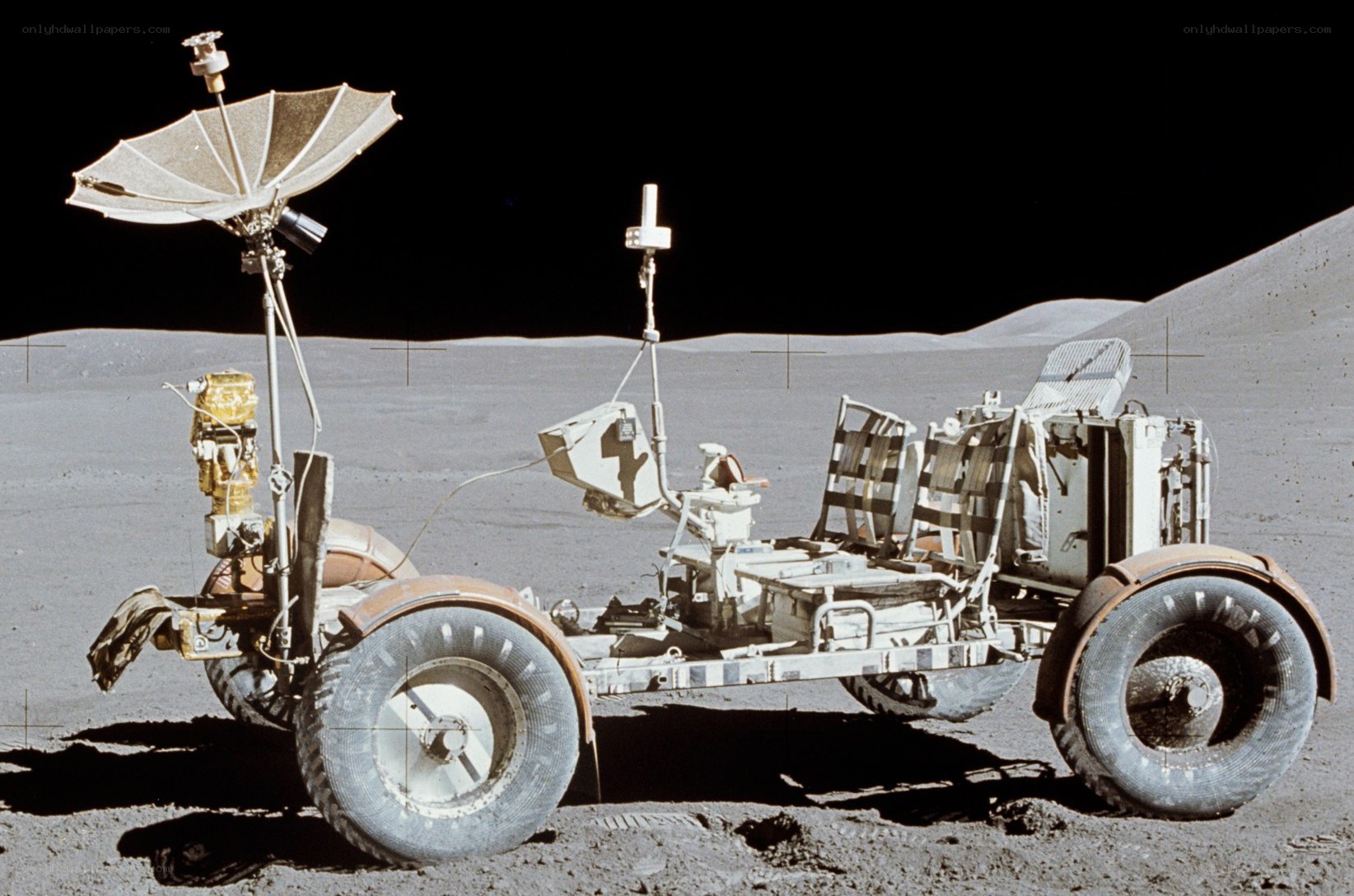 Lunar rover on the Moon