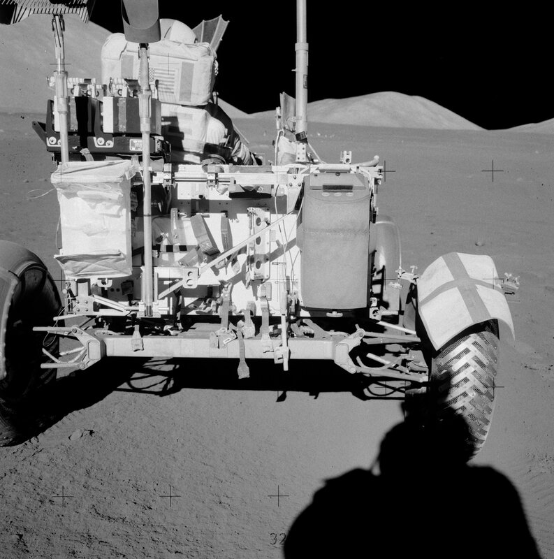 Lunar rover on the Moon