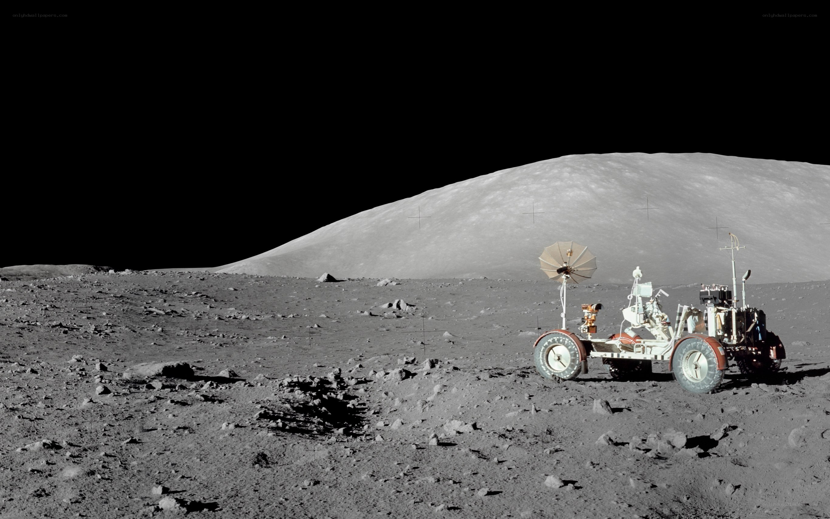 Lunar rover on the Moon