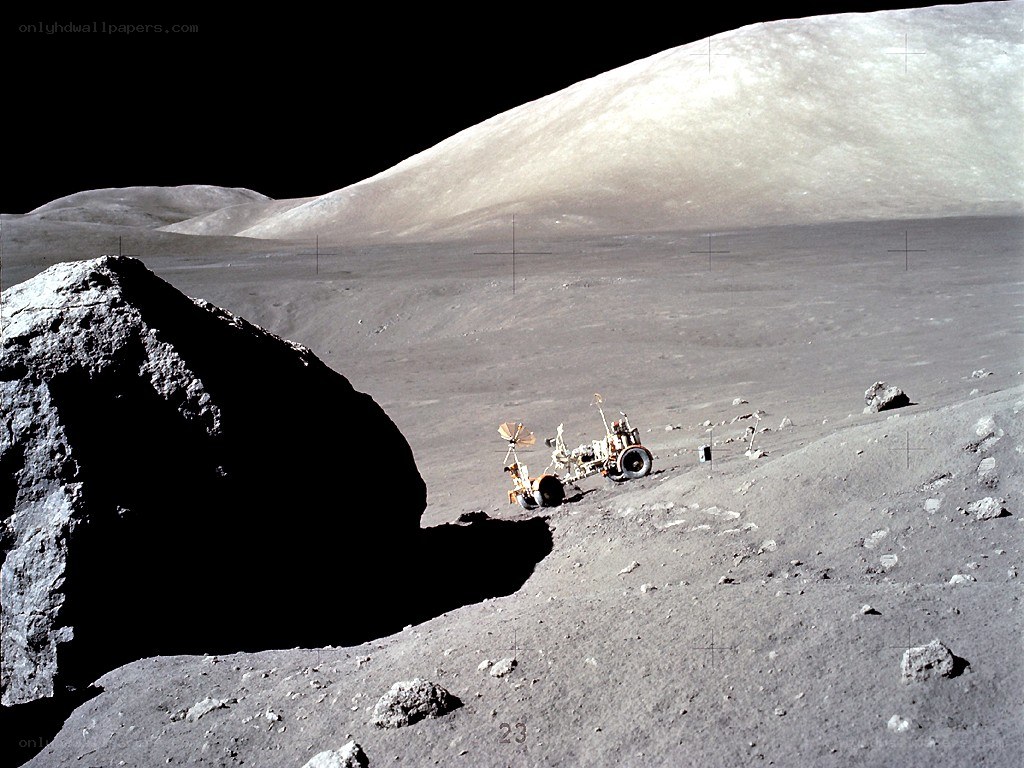 Lunar rover on the Moon
