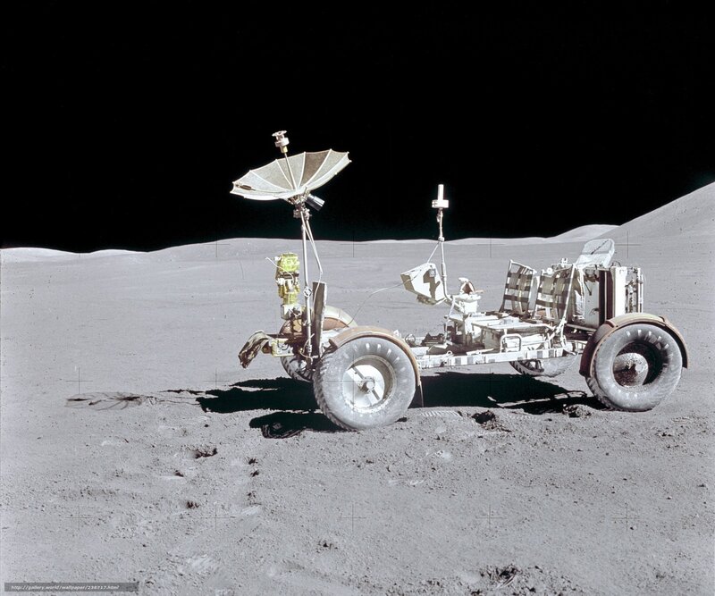 Lunar rover on the Moon