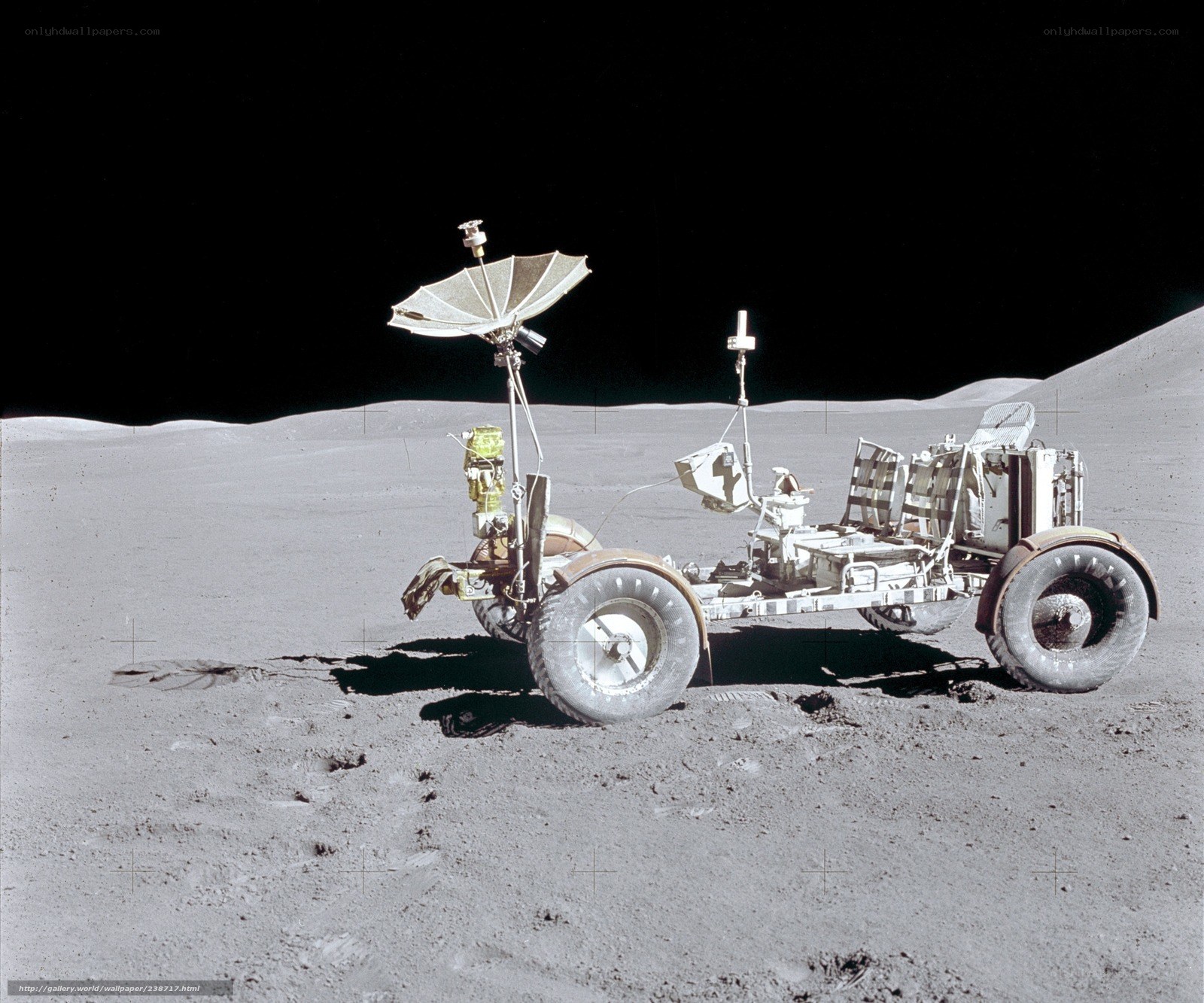 Lunar rover on the Moon