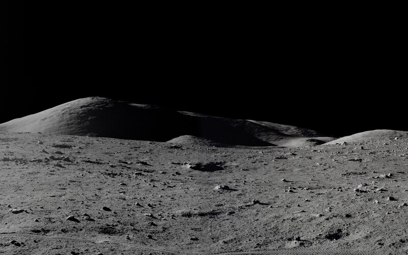 Lunar surface landscape