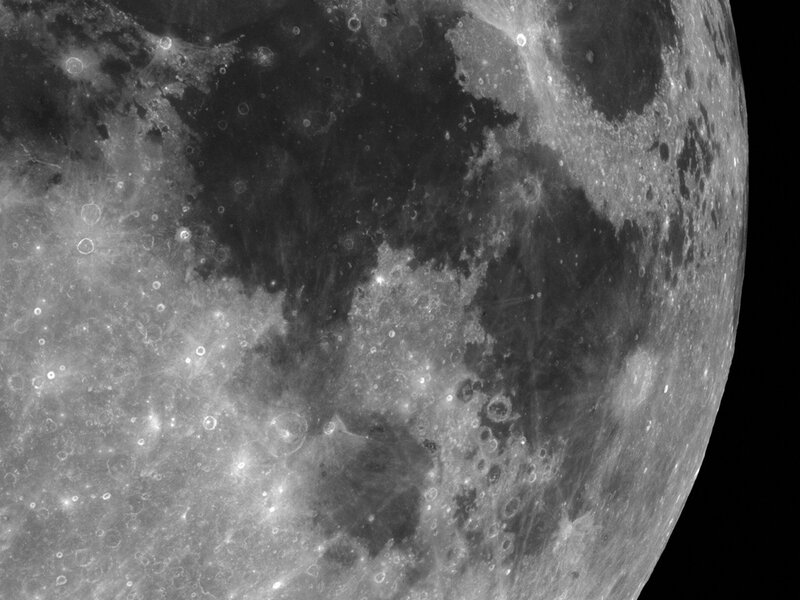 Lunar Surface with Craters — Gray