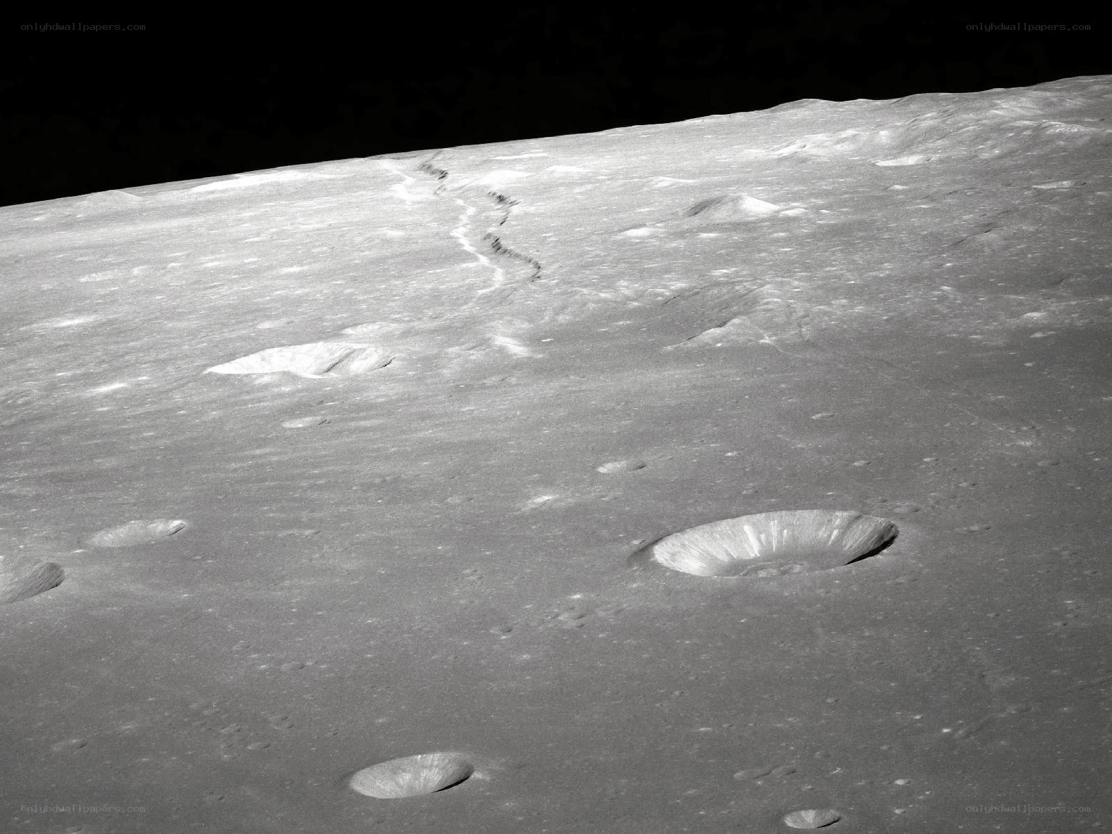 lunar surface with craters