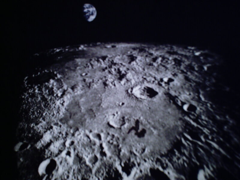 Lunar Surface with Earth