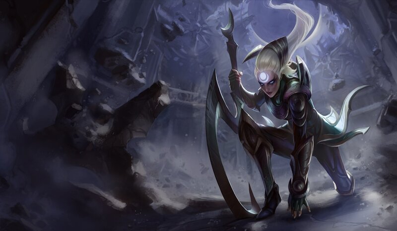 Lunar-themed warrior in battle
