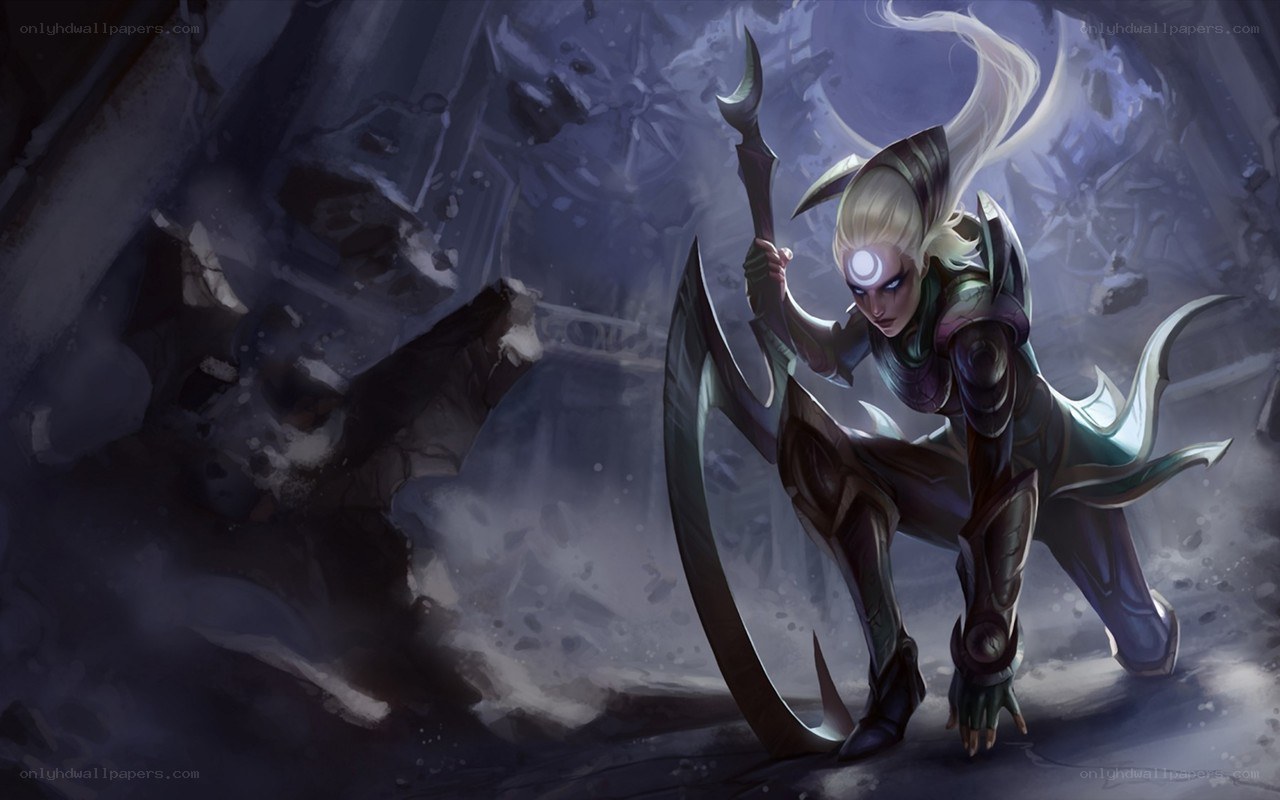 Lunar warrior in battle stance