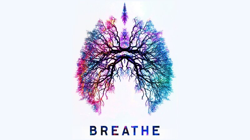 lungs as a tree with rainbow colors