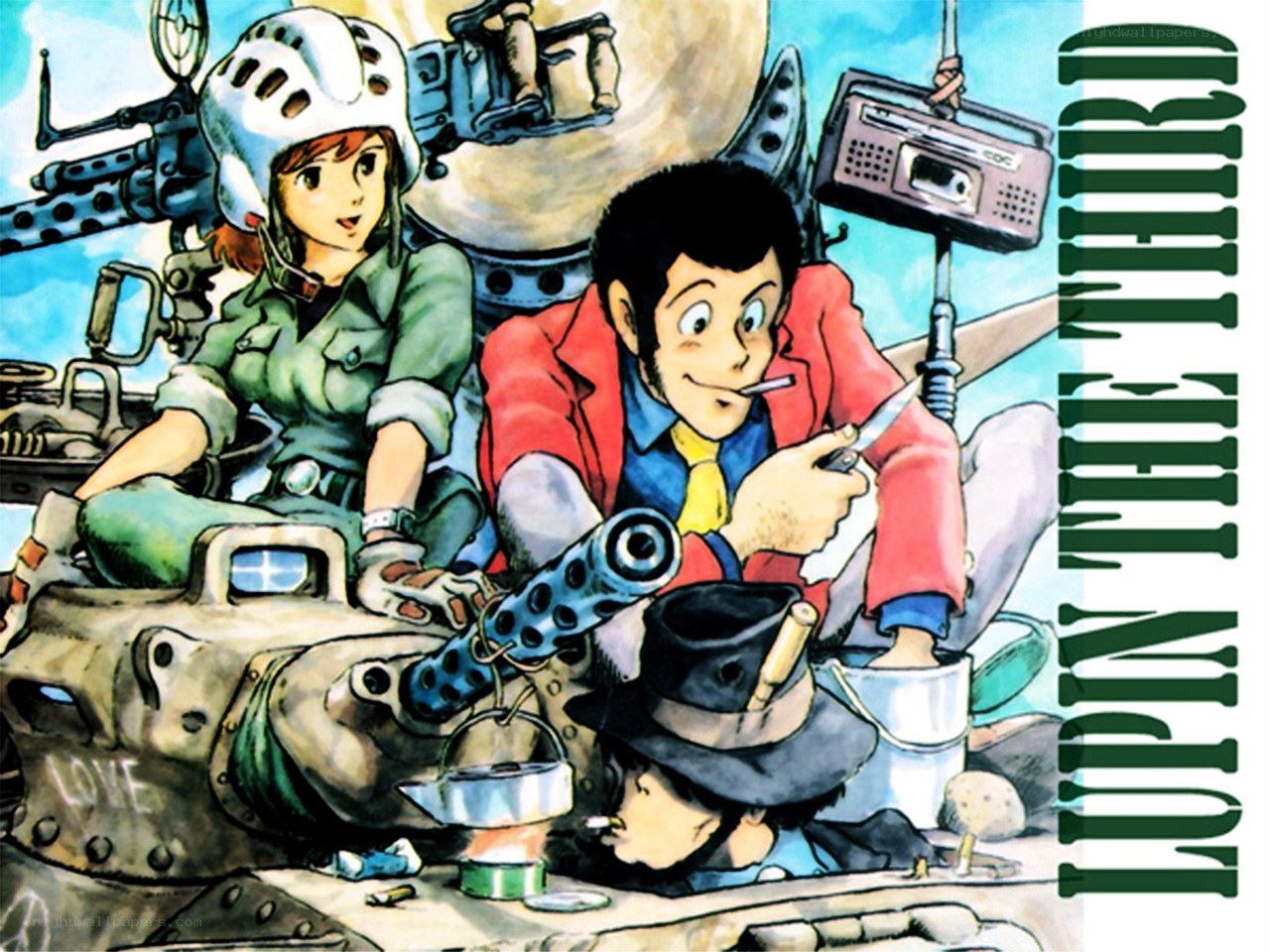 Lupin III on a tank