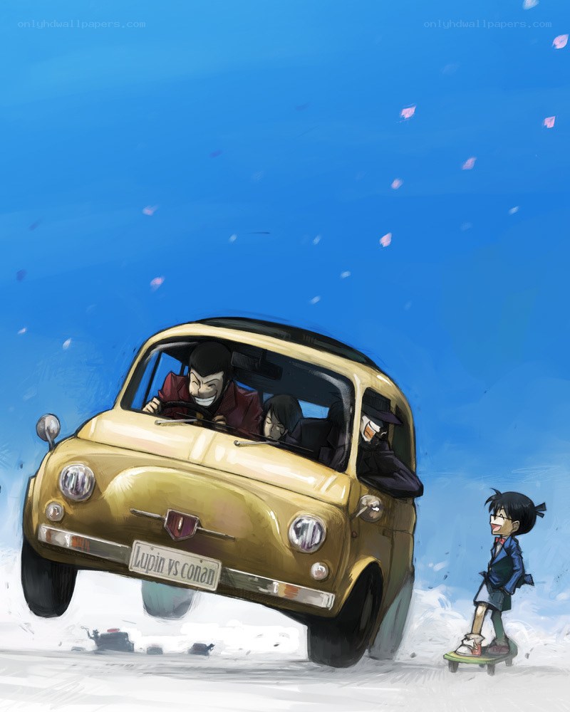 Lupin vs Conan car chase