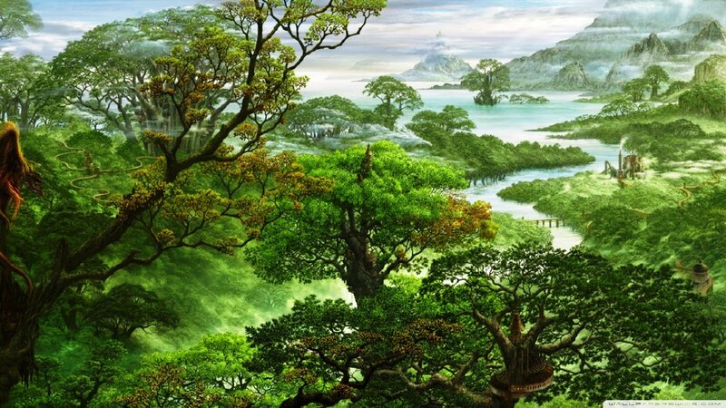 Lush Forest Landscape — Green