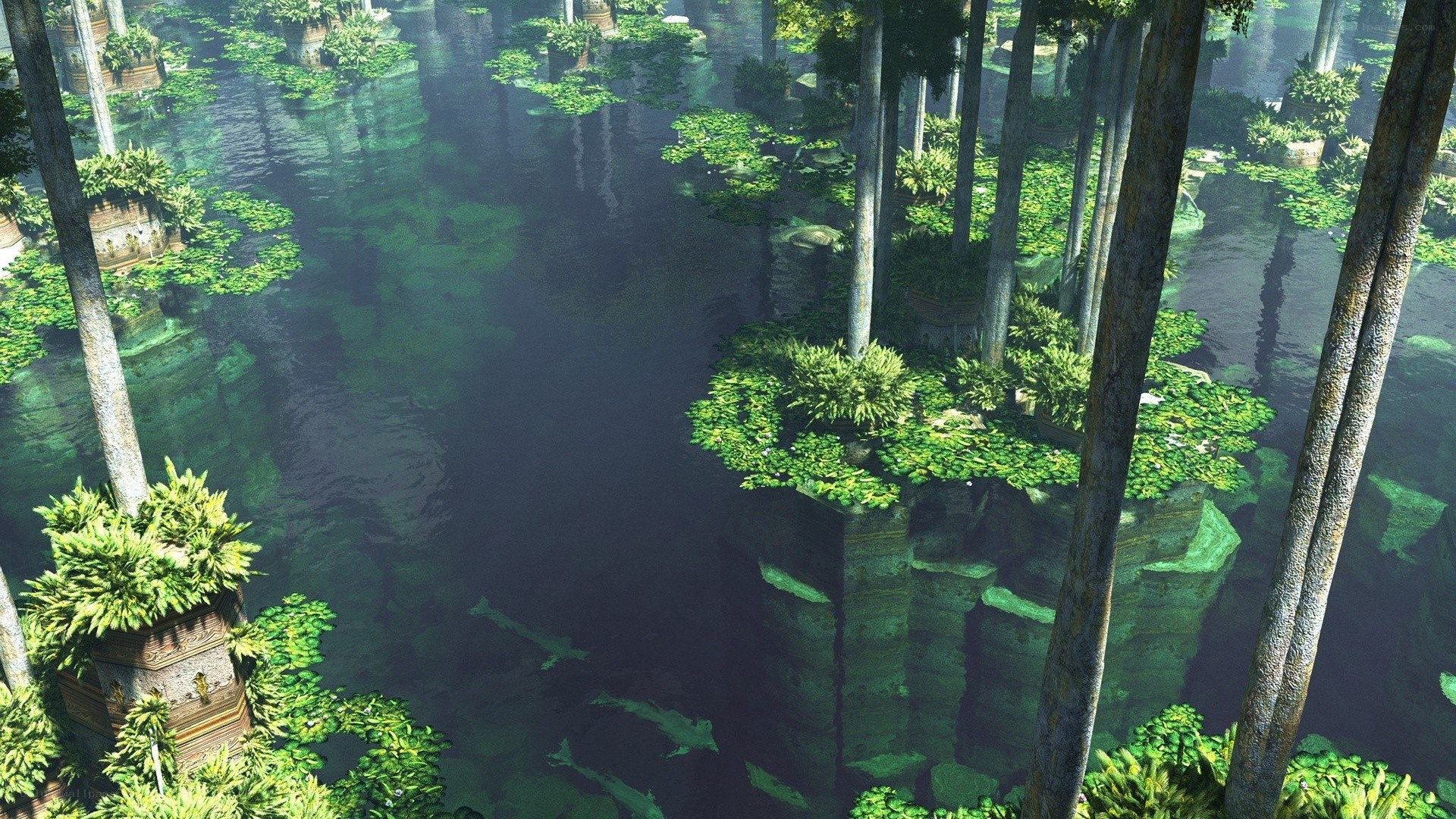 lush jungle swamp