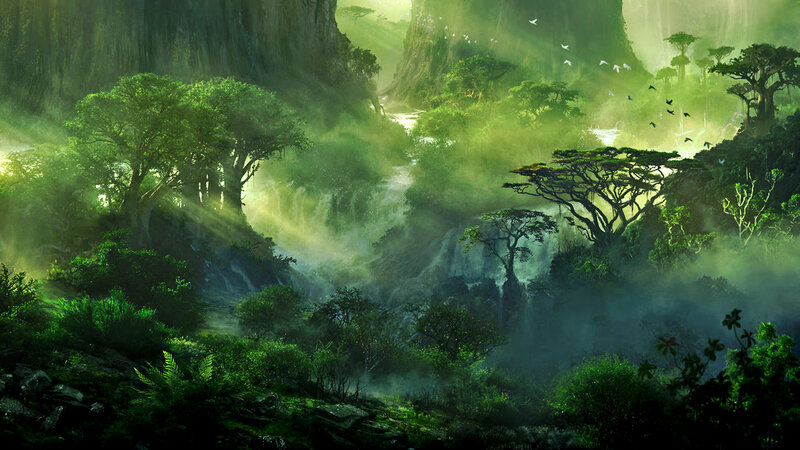 Lush Jungle Valley — Green