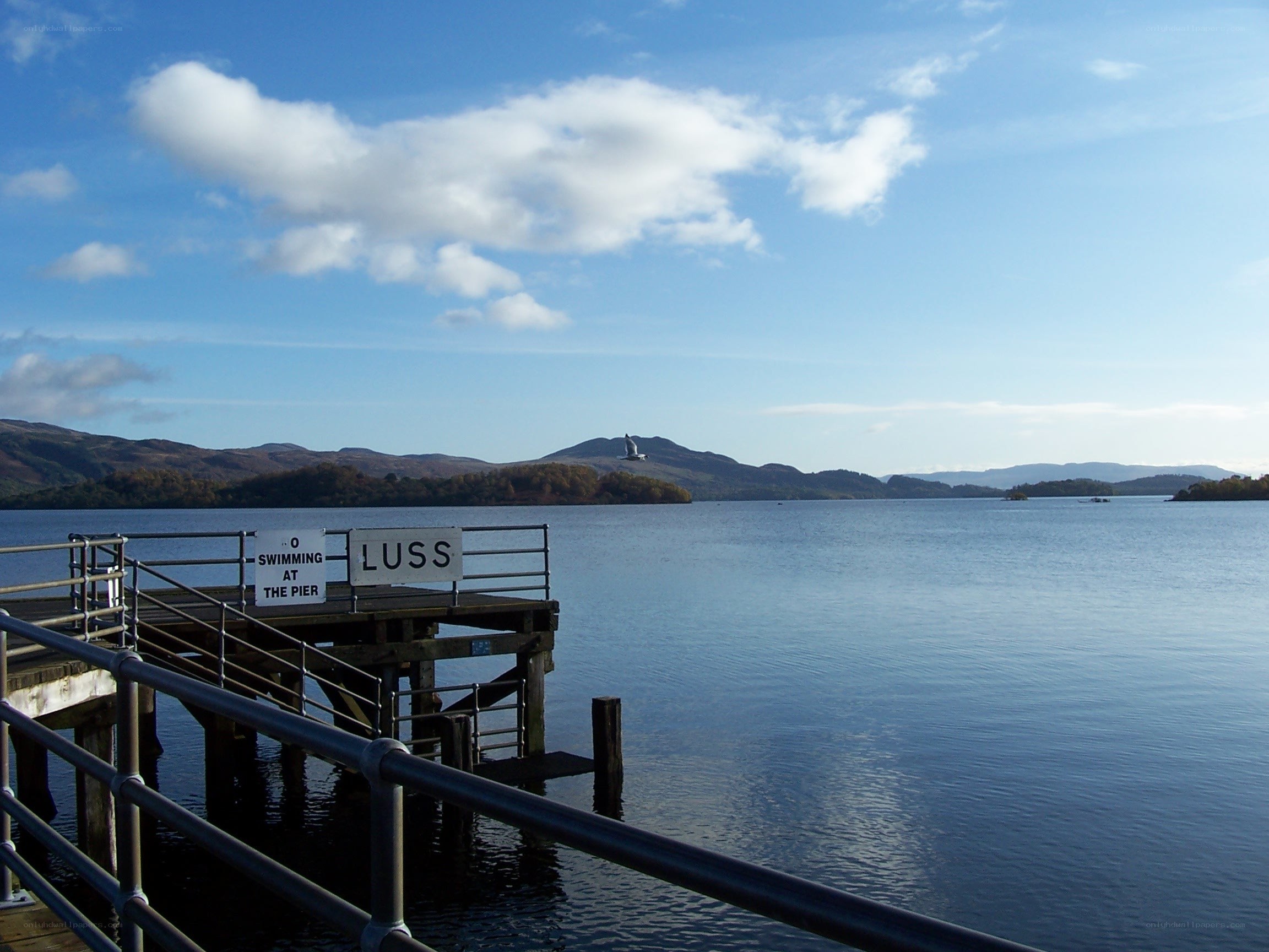 Luss Pier on a sunny day