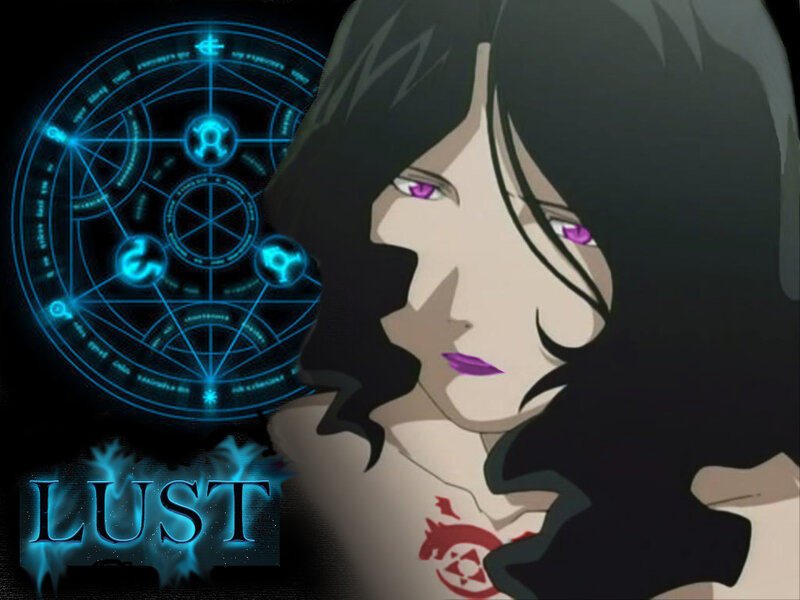 Lust: anime character with magic circle