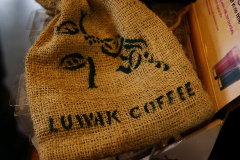 Luwak coffee burlap sack